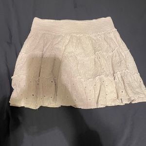American Eagle White Eyelet Skirt